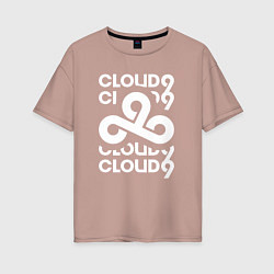 Женская футболка оверсайз Cloud9 - in logo