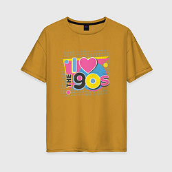 Женская футболка оверсайз Люблю 90е