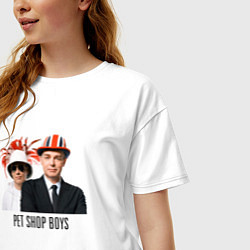 Футболка оверсайз женская Pet Shop Boys - synthpop from england, цвет: белый — фото 2