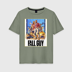 Футболка оверсайз женская Каскадеры Эмили Блант и Райан Гослинг, цвет: авокадо