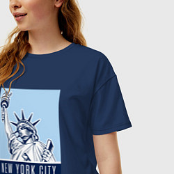 Футболка оверсайз женская Style New York, цвет: тёмно-синий — фото 2