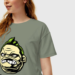 Футболка оверсайз женская Pudge Face, цвет: авокадо — фото 2