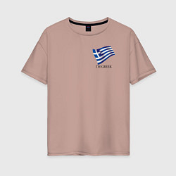 Женская футболка оверсайз Im Greek - motto