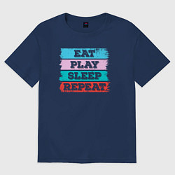 Женская футболка оверсайз Eat play sleep repeat