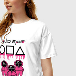 Футболка оверсайз женская Squid game, цвет: белый — фото 2