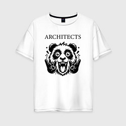 Футболка оверсайз женская Architects - rock panda, цвет: белый