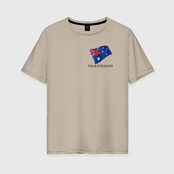 Женская футболка оверсайз Im Australian - motto