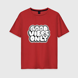 Женская футболка оверсайз Goof vibes black