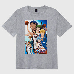 Футболка оверсайз женская Баскетбол Куроко, цвет: меланж