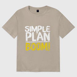 Женская футболка оверсайз Simple plan - boom