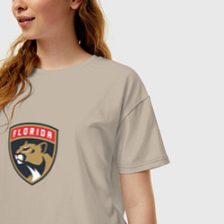 Футболка оверсайз женская Florida Panthers NHL, цвет: миндальный — фото 2