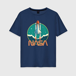 Женская футболка оверсайз NASA spaceship