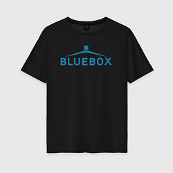 Футболка оверсайз женская Доктор Кто Bluebox, цвет: черный