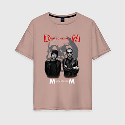 Женская футболка оверсайз Depeche Mode - Memento mori tour band