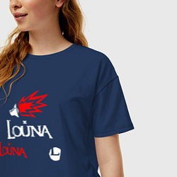 Футболка оверсайз женская Louna Louna, цвет: тёмно-синий — фото 2