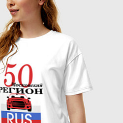 Футболка оверсайз женская 50 регион Москва, цвет: белый — фото 2