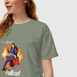 Футболка оверсайз женская Nuka Cola and Lucy MacLean Fallout, цвет: авокадо — фото 2