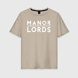 Женская футболка оверсайз Manor lords logo