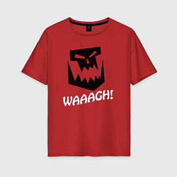 Женская футболка оверсайз Warhammer waaagh