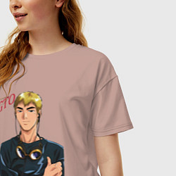 Футболка оверсайз женская Эйкити Онидзука учитель, цвет: пыльно-розовый — фото 2