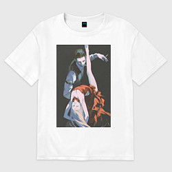 Футболка оверсайз женская Ведьма и чудовище Ашаф танец, цвет: белый
