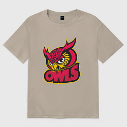 Футболка оверсайз женская Team owls, цвет: миндальный