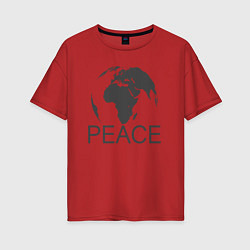 Женская футболка оверсайз Peace the world