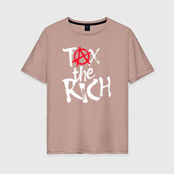 Женская футболка оверсайз Tax the rich