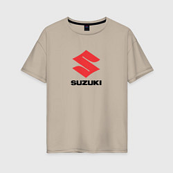 Женская футболка оверсайз Suzuki brend auto