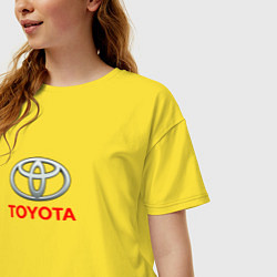 Футболка оверсайз женская Toyota brend auto, цвет: желтый — фото 2