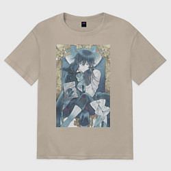 Футболка оверсайз женская Мемуары Ванитаса цепи, цвет: миндальный