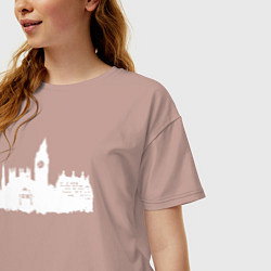 Футболка оверсайз женская Tardis London, цвет: пыльно-розовый — фото 2