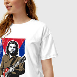 Футболка оверсайз женская Che Cuevara-Hasta Siempre Comandante, цвет: белый — фото 2