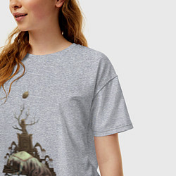 Футболка оверсайз женская Bloodborne - Викарий Амелия, цвет: меланж — фото 2