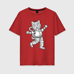 Женская футболка оверсайз Пёсик астронавт