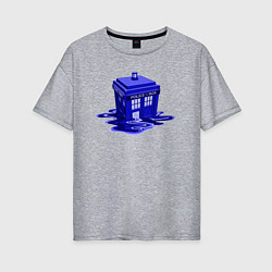 Футболка оверсайз женская Tardis ink, цвет: меланж