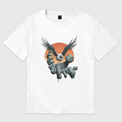 Женская футболка оверсайз Я вижу тебя - глаз с крыльями