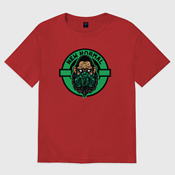 Футболка оверсайз женская Новый нормальный обезьян, цвет: красный