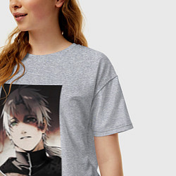 Футболка оверсайз женская Реинкарнация безработного Рудеус Грейрат, цвет: меланж — фото 2