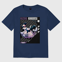 Футболка оверсайз женская Песнь ночных сов Надзуна Нанакуса вампирша, цвет: тёмно-синий