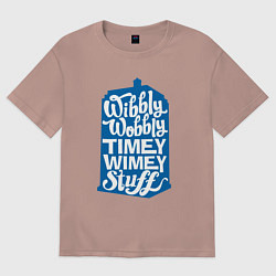 Футболка оверсайз женская Timey stuff, цвет: пыльно-розовый