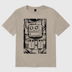 Футболка оверсайз женская В душе я астронавт, цвет: миндальный