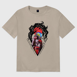 Футболка оверсайз женская Prey Morgan Yu, цвет: миндальный