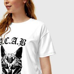 Футболка оверсайз женская All cats are beautiful, цвет: белый — фото 2
