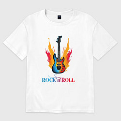 Женская футболка оверсайз Rocknroll grunge