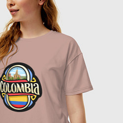 Футболка оверсайз женская Columbia, цвет: пыльно-розовый — фото 2