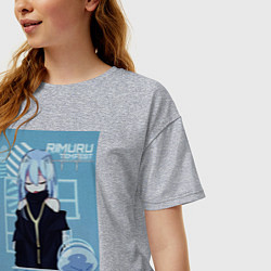 Футболка оверсайз женская О моём перерождении в слизь Римуру Темпест девушка, цвет: меланж — фото 2