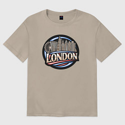 Футболка оверсайз женская City London, цвет: миндальный