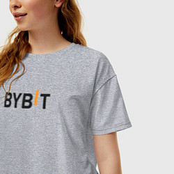 Футболка оверсайз женская Bybit, цвет: меланж — фото 2