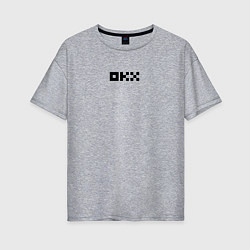 Футболка оверсайз женская Okx, цвет: меланж